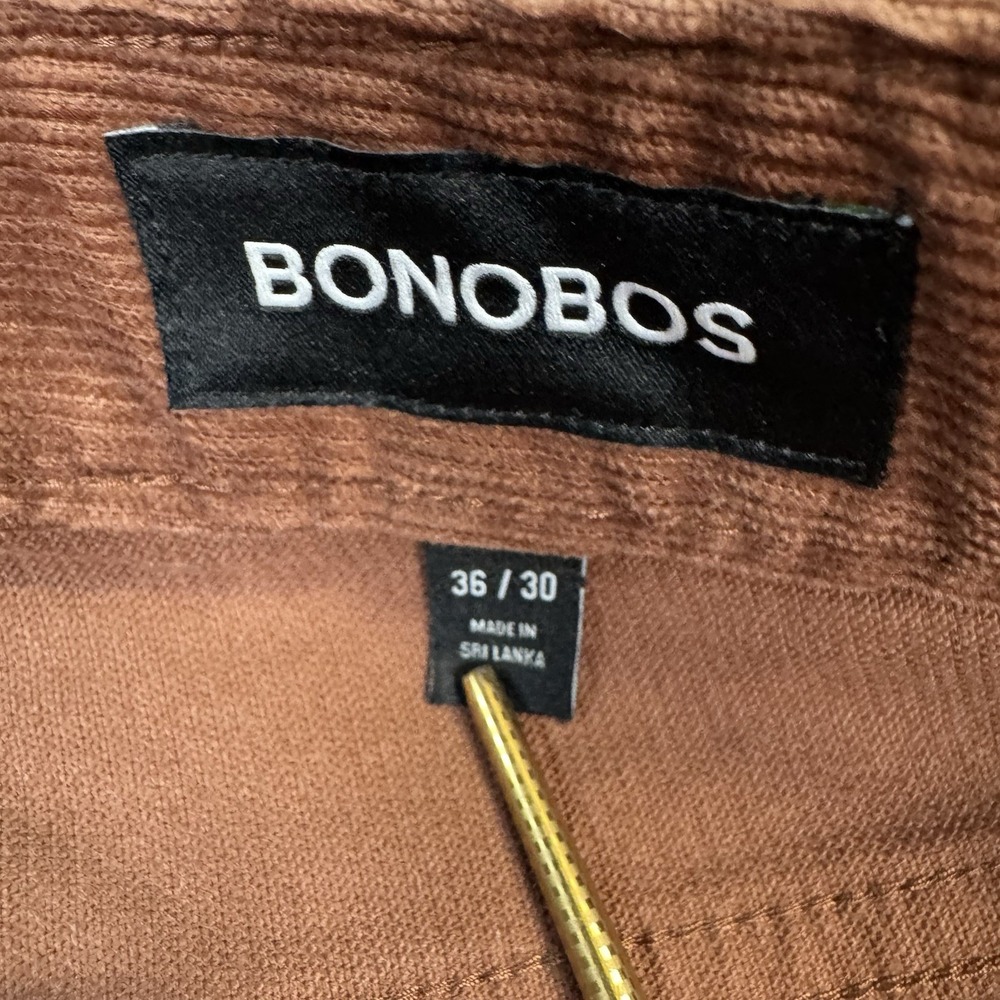 Bonobos Pants Mens 36x30 Brown 5 Pocket Corduroy Slim Office Stretch Performance - Picture 4 of 16